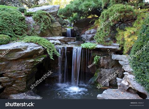 Waterfall Japanese Garden Stock Photo (Edit Now) 2486827