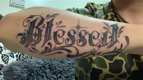 Share 74+ blessed lettering tattoo - in.coedo.com.vn