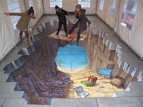 3d Street Painting in Spain | Tracy Lee Stum | 3d floor art, Floor murals, Painted floors