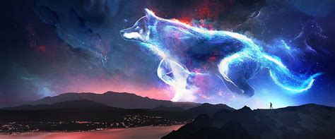 Wolf Fantasy Art, Dual Monitor Wolf, HD wallpaper | Peakpx