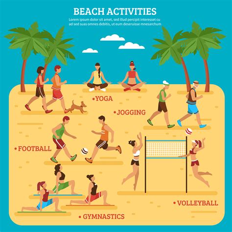 Beach Activities Infographics 480153 Vector Art at Vecteezy