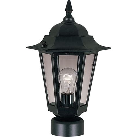 Maxim Lighting Builder Cast 1-Light Black Outdoor Pole/Post Mount 3001CLBK - The Home Depot