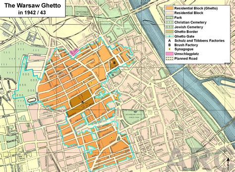 The Jewish Ghetto in Warsaw in 1942/1943 [1886x1382] : r/MapPorn