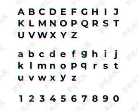 Tik Tok font svg TikTok font Tik Tok alphabet Tik Tok | Etsy