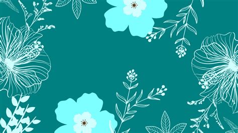 Aggregate more than 88 teal flower wallpaper best - in.cdgdbentre