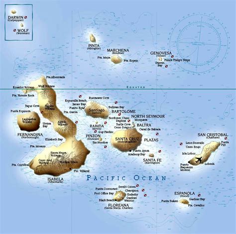 Darwin Galapagos Islands Map