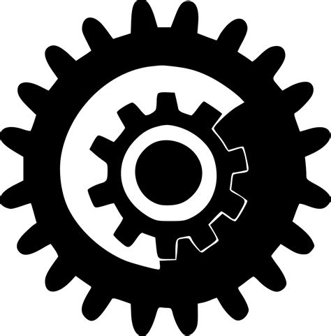 Gear - Black and White Isolated Icon - Vector illustration 24161194 Vector Art at Vecteezy