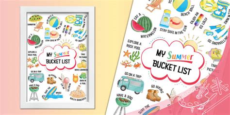 My Summer Bucket List Poster | Twinkl Art Gallery - Twinkl