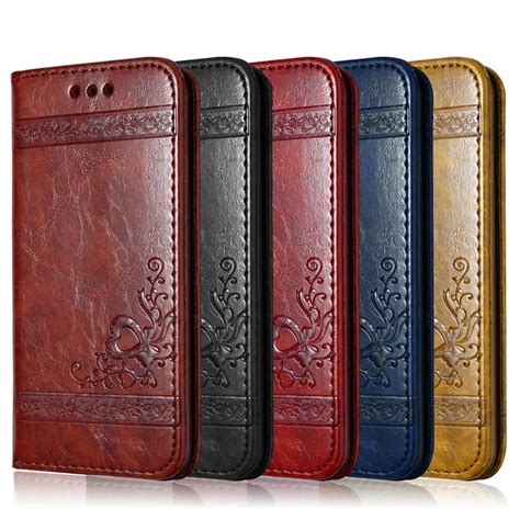 Leather Flip Phone Case For iPhone X 6 6S 7 8 Plus 5 5S SE For Samsung Galaxy S6 S7 Edge S8 Plus ...