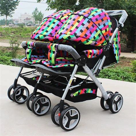 Baby carriage, Twins stroller,double stroller,super suspension twins strollers carrier pram ...