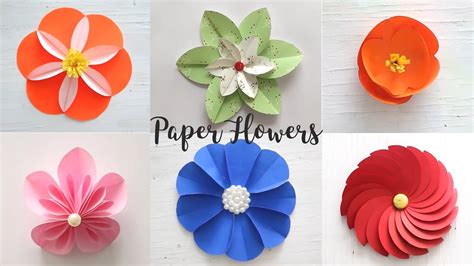 6 Easy Paper Flowers | Craft Ideas | DIY Flowers - Crafts Road