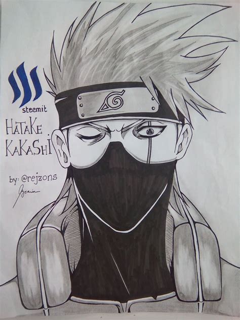 Kakashi Sharingan Drawing Easy