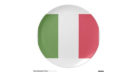 Italy Flag Emoji Twitter Dinner Plates | Zazzle