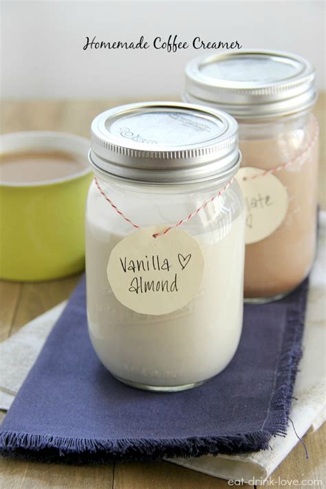 Homemade Coffee Creamer: Vanilla Almond and Chocolate - Eat. Drink. Love.