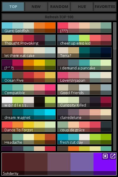 Colour Lover Palette Picker | Derivative