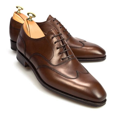 Handmade men brown leather shoes, men dress shoes, wingtip oxford shoe for men - Casual