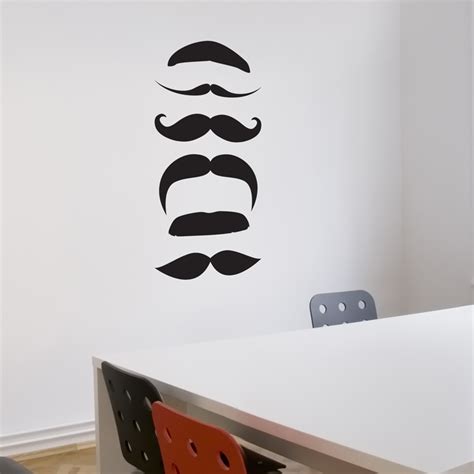 The Mustache Pack - Set of 6 - Wall Decals Graphics Stickers