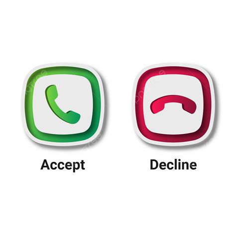 Phone Call Accept And Decline Button Vector Ilustration, Call, Phone ...