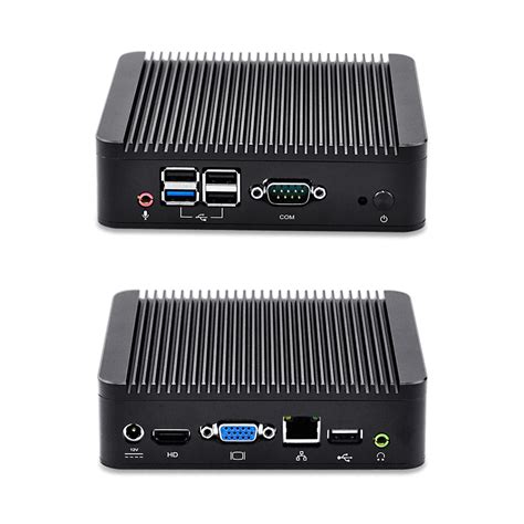 Qotom Industrial Mini PC Computer Celeron J1900 Micro PC Ubuntu Linux Quad Core Fanless Mini ...