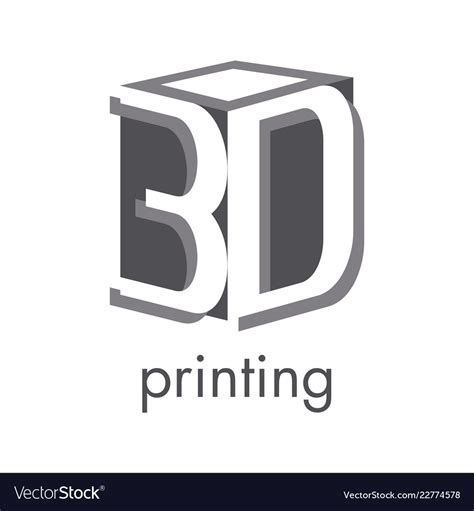 Logo 3d printing and 3d pens Royalty Free Vector Image