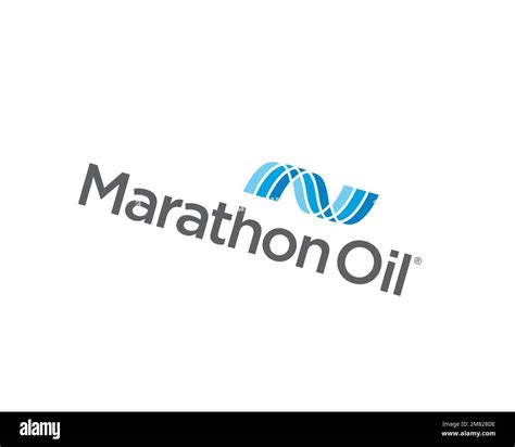 Marathon Oil, rotated logo, white background B Stock Photo - Alamy