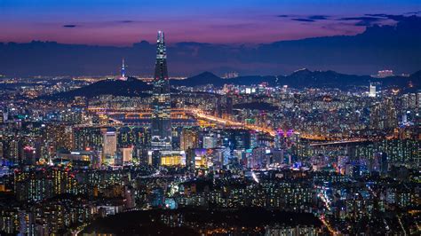 Seoul city at night time lapse. Aerial v... | Stock Video | Pond5 | Seoul night, Seoul, Seoul ...