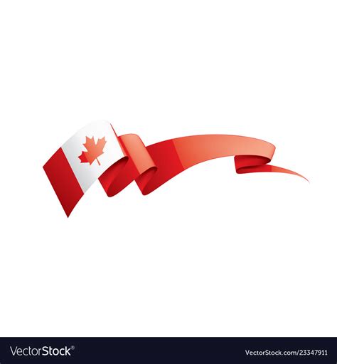 Canada flag on a white Royalty Free Vector Image