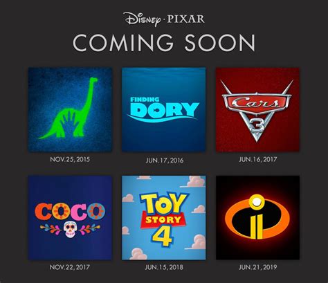 Pixar Reveals Big Release Dates For Next Four Years Of Movies - 'Cars 3,' 'Toy Story 4 ...