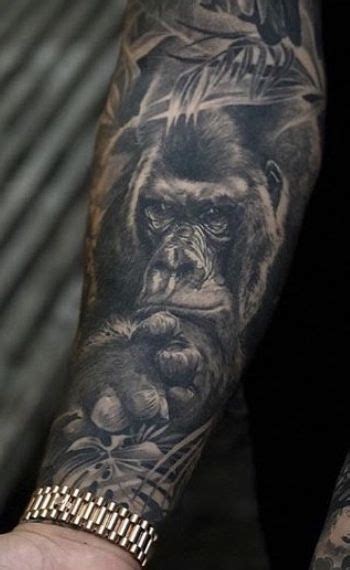 Pin by Shaun Eatly on Animal Tattoo | Gorilla tattoo, Monkey tattoos, Animal sleeve tattoo