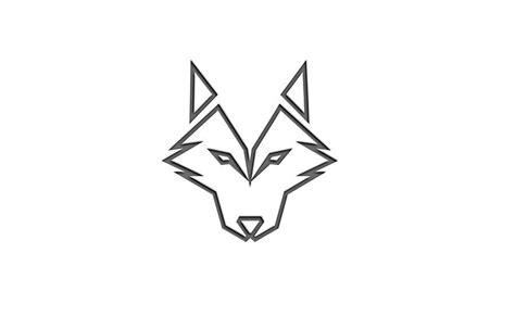 Simple Geometric Wolf Tattoo Design