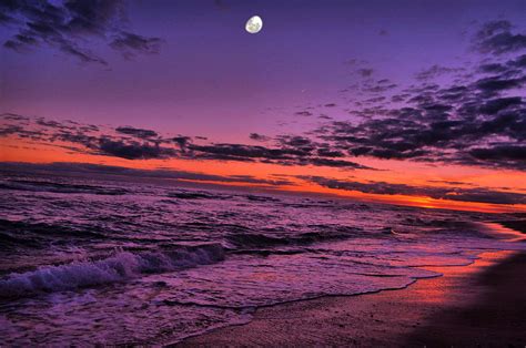 Sunset Moon Rises Photograph by Emily Stauring