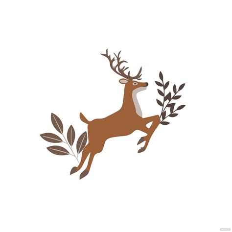 Jumping Deer Clipart in Illustrator - Download | Template.net