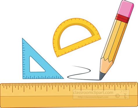 Mathematics Clipart-math tools pencil compas ruler clipart