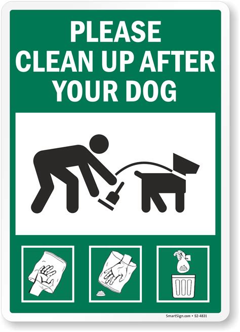 Please Clean Up After Your Dog Sign, SKU: S2-4831