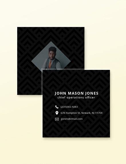 FREE Square Simple Business Card Template: Download 180+ Business Cards in PSD, Illustrator ...