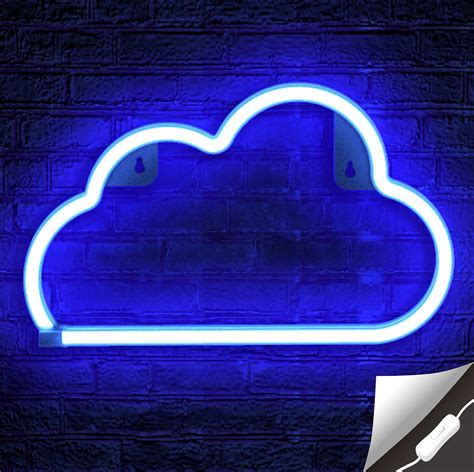 Buy Lumoonosity Cloud Neon Sign, USB Powered Blue Cloud Neon Light with On/Off Switch, Cloud Led ...