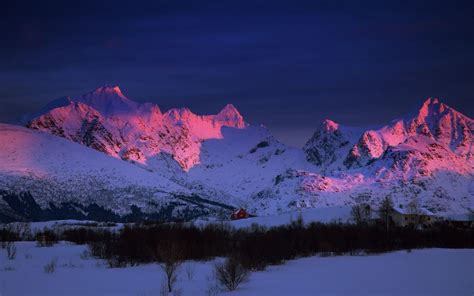 Sunrise Paints Snowy Mountains Purple Pretty Wallpaper Iphone, Pretty Wallpapers, Backgrounds ...