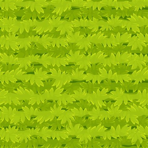 Seamless texture cartoon grass, green plants pattern for wallpaper. Vector illustration backdrop ...