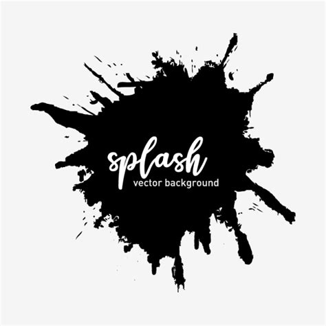 Black Paint Splash Vector Hd PNG Images, Splash Vector Background Black ...