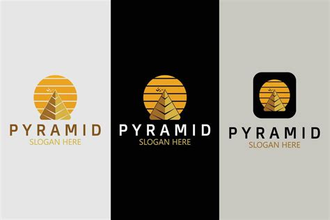 Pyramid logo design. Vector illustrations. 28579173 Vector Art at Vecteezy