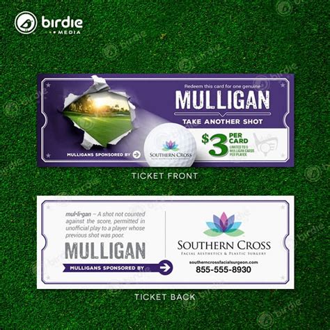 Golf Mulligan Tickets | Golf Tournament Drink Cards – Birdie Products