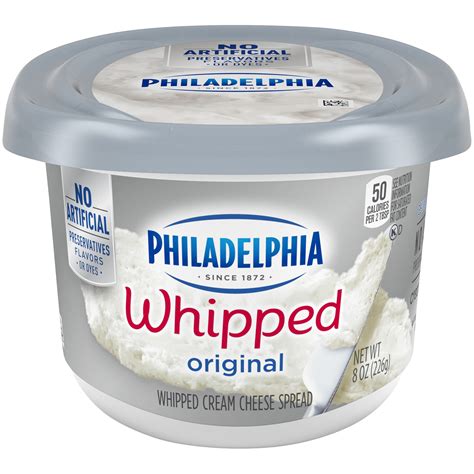 Philadelphia Plain Whipped Cream Cheese Spread 8 oz Tub - My Food and Family