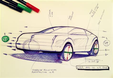 Drawing wheels in perspective. Car sketching tips. | Car Design Education tips