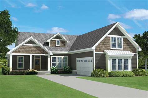 Plan 15258NC: Country Ranch Home Plan with 8' Deep Front Porch in 2021 | Ranch house plans ...