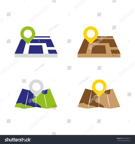 Set Map Icons Stock Vector (Royalty Free) 708292216 | Shutterstock