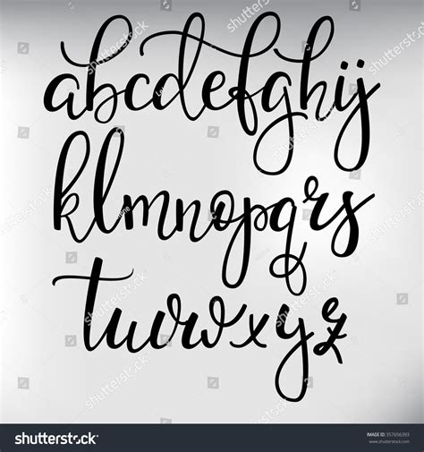 Handwritten Brush Style Modern Calligraphy Cursive Stock Vector (Royalty Free) 357656393 ...