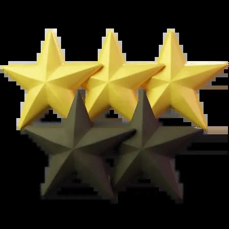 Three Star Emoji 3D Illustration download in PNG, OBJ or Blend format