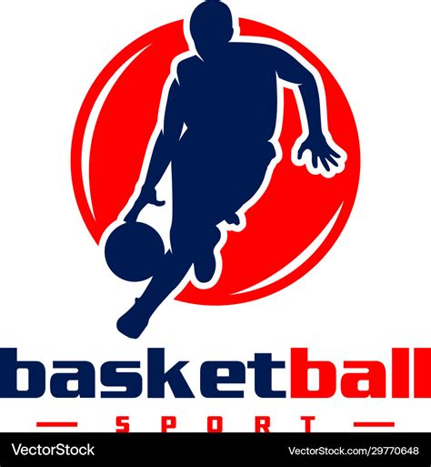 Basketball sports logo design Royalty Free Vector Image