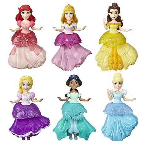 Disney Princess Collectibles, Set of 6 Includes 6 Royal Clips Fashions ...