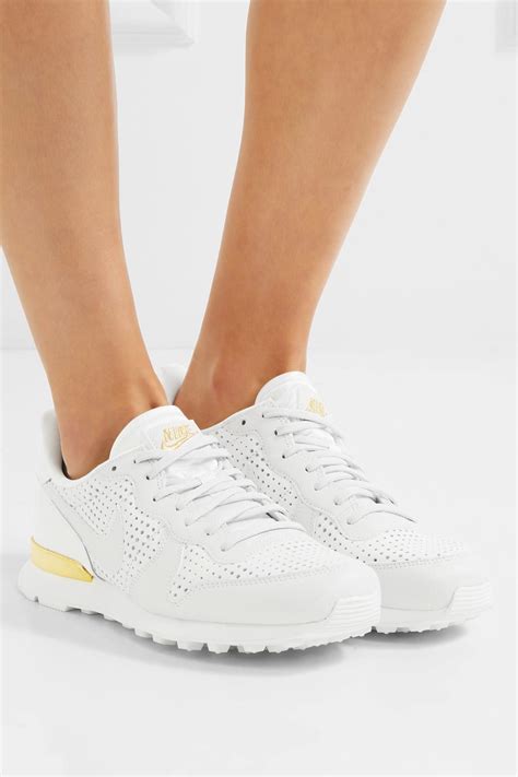 Lyst - Nike Internationalist Perforated Leather Sneakers in White